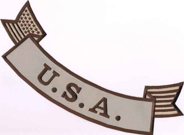 U.S.A. W/ AMERICAN FLAG SUBDUED (BOTTOM ROCKER)