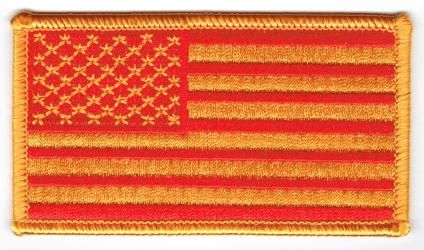 AMERICAN FLAG RED & GOLD (SMALL)