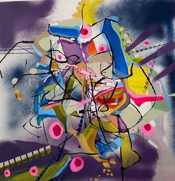 Mixed media on canvas
by Myrna Pronchuk 
"Joiner",  20x20, (07.2020)