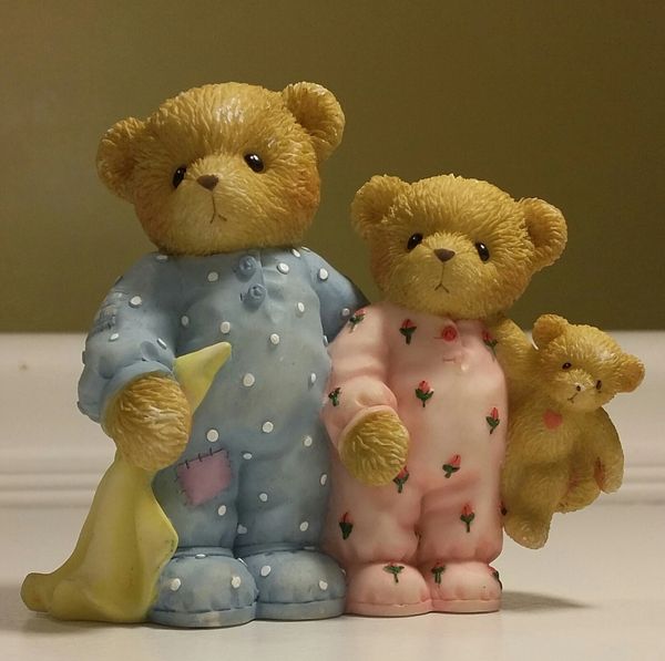 10th Anniversary of Cherished Teddies by Enesco ~ Dora & Roland "Friends are There to Comfort Each Other" 2001 St.Jude Children's Research Hospital/Resin