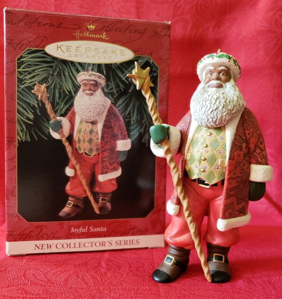 Hallmark Keepsake Ornament Joyful Santa 1999 First in Series Signed Artist Robert Chad