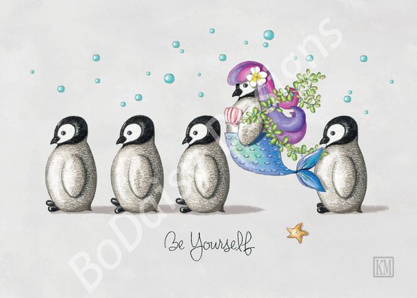 Be Yourself Unless You Can Be a Penguin Graphic by creativedesigns