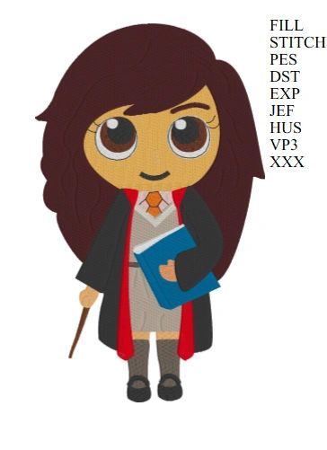 Hermione Granger-harry Potter Inspired Embroidery Machine Design File