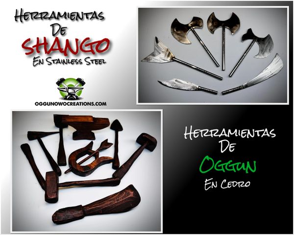 Herramientas de Oggún en cedro & Shango en Stainless steel