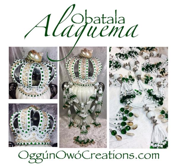 Crown and Mazo for Obatala Alaguema