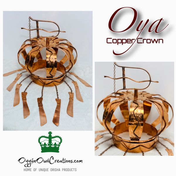 Large crown for Oya in copper