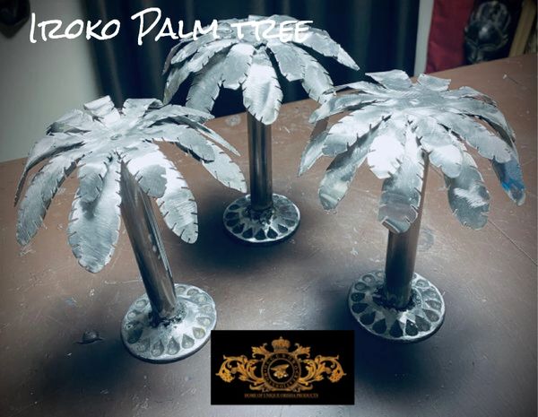 Iroko metal palm trees