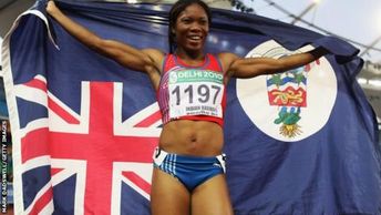 Cydonie Mothersille grand cayman track field sprinter Cayman Islands 100 metres 200 metres champion