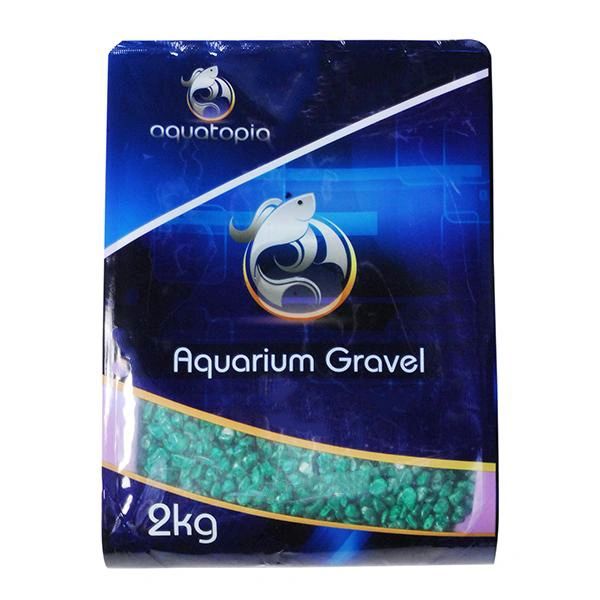 GREEN AQUARIUM GRAVEL / SUBSTRATE 2KG suit goldfish / tropical tank