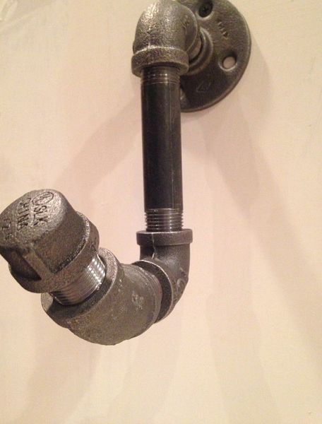 Industrial Black Pipe Curtain Rod Bracket Cutting Edge Craftsmen