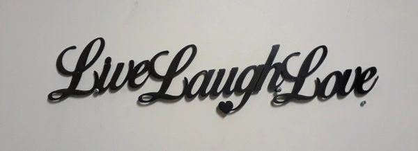 Live Laugh Love Metal Sign 24 30 Or 36 Circle City Metalworks Metal Artist Art Signs Welding Fabrication