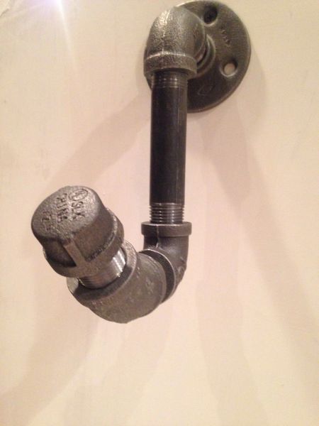 Industrial Black Pipe Curtain Rod Bracket Cutting Edge Craftsmen