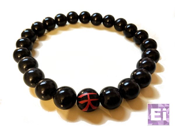 The Akuma Two Toned Wooden Necklace/ Large Wooden Bead Necklace