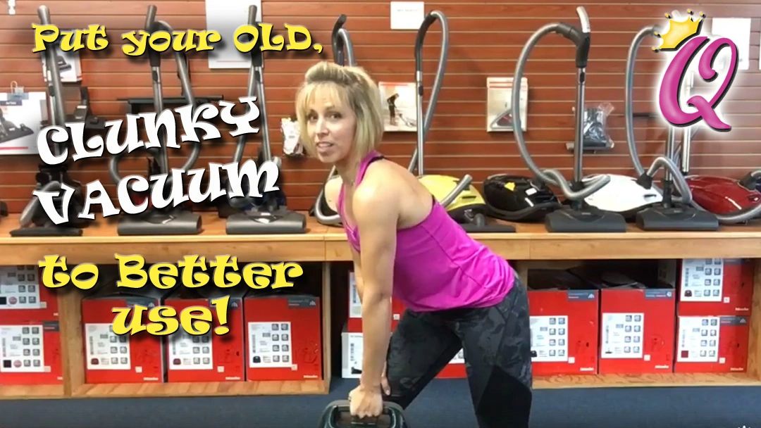 Rachel weightlifting vacuum cleaner