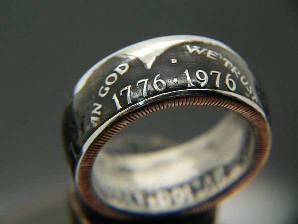 Bicentennial Kennedy Half Dollar Coin Ring