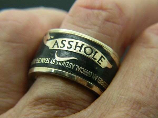 Asshole Coin Ring