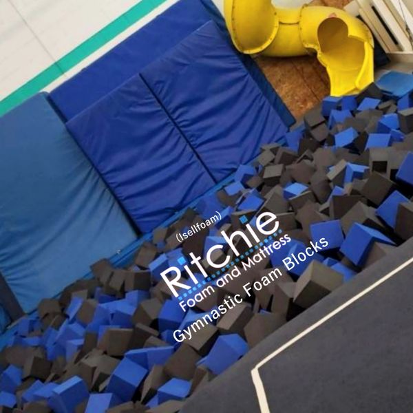BMX Trampoline Arenas Skateboard Parks Foamma Charcoal Foam Pit Cubes/Blocks 4” x 4” x 4” for Gymnastics Freerunning and Parkour Courses 