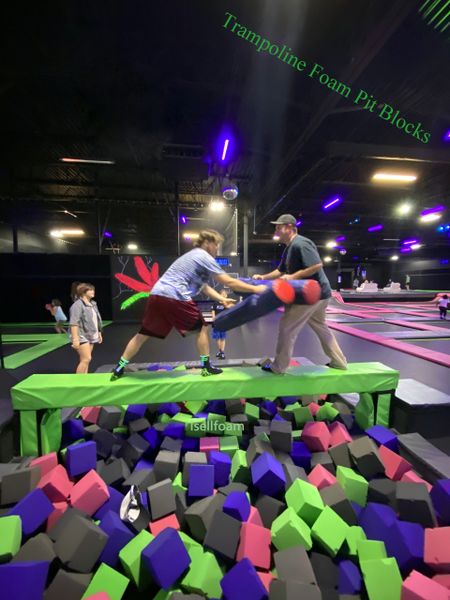 Foam Pit Cubes & Block 500 pcs (Lime Green) Gymnastic Foam Blocks