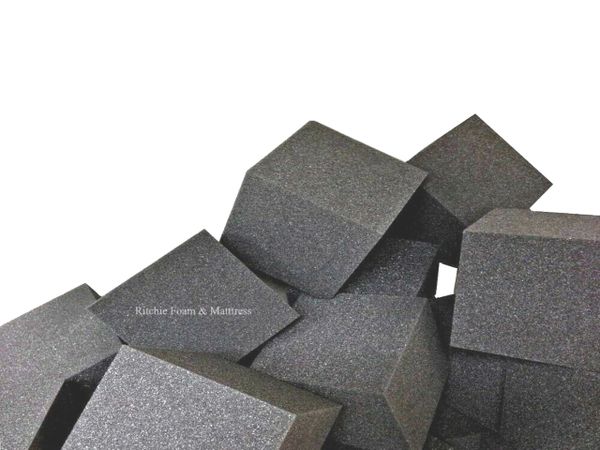 Foam Pit Cubes & Block 108 pcs (Charcoal) 4"x4"x4" Foam Pit Blocks for Gymnastics, Trampoline Arenas, Skateboard Parks