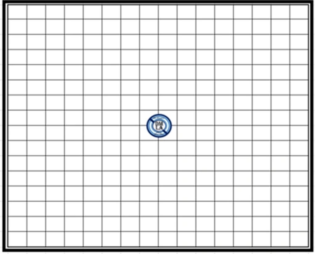1-Gardez vos lunettes
2-Cachez un œil, regardez le point au centre
3-Refaire le test de l’autre œil.