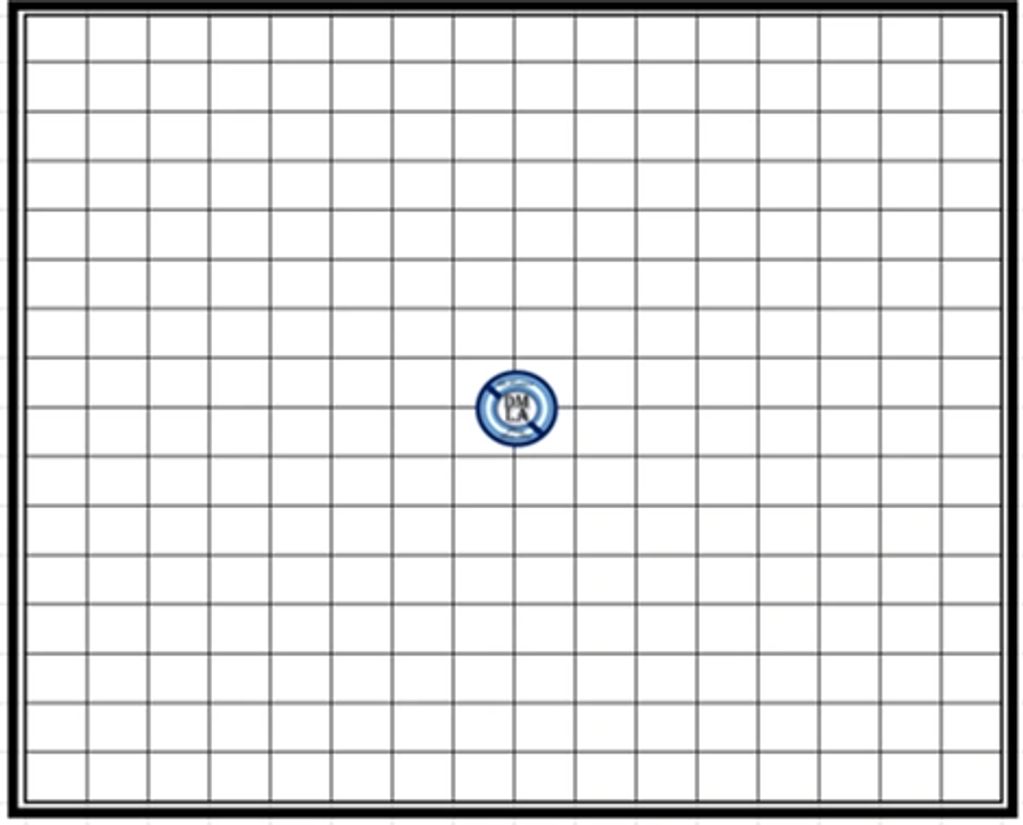 1-Gardez vos lunettes
2-Cachez un œil, regardez le point au centre
3-Refaire le test de l’autre œil.