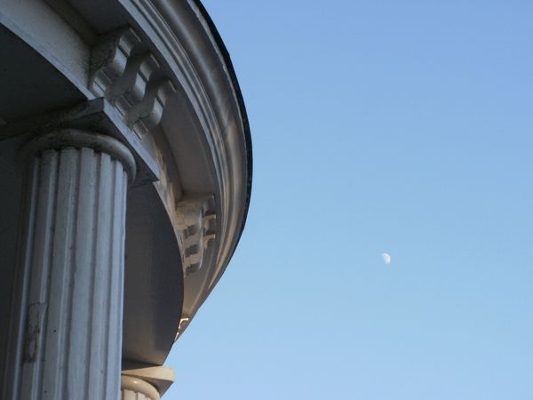 Old Well roof and moon