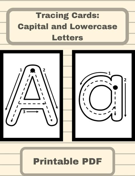 Tracing Cards Capital And Lowercase Letters Occupational Therapy Aba Therapy By Alldayaba