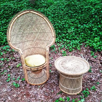 Peacock chair, rattan 