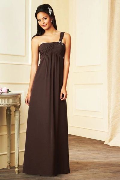 ALFRED ANGELO ONE SHOULDER LONG CHIFFON BRIDESMAID STYLE 7288L | Prom ...