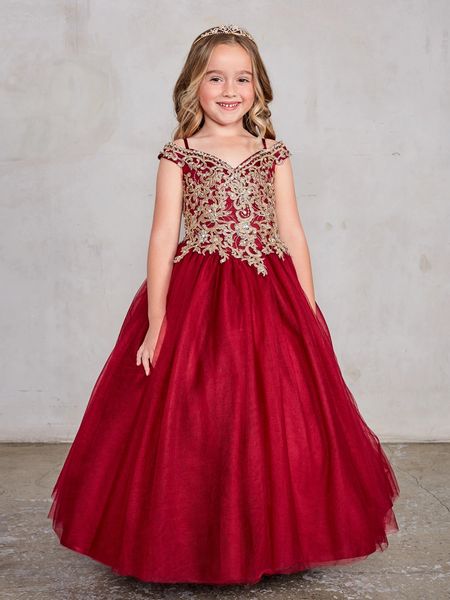 TIP TOP KIDS 7024. GIRLS PAGEANT DRESS. BURGUNDY.GIRLS BALLGOWN. | Prom ...