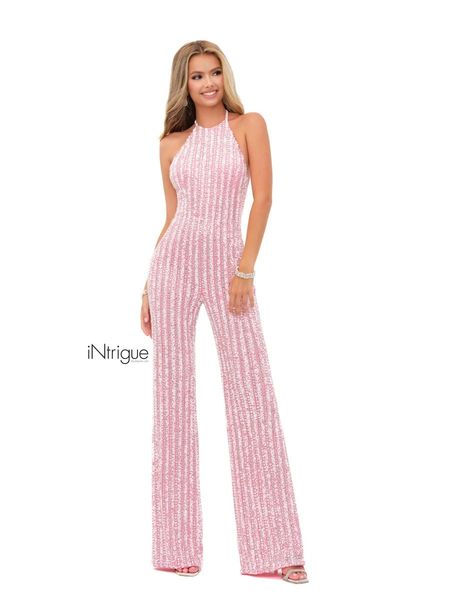 Rouge Pink Halter Neck Jumpsuit – Talking Threads