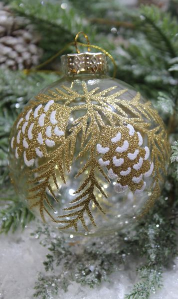 Glass Pinecone Christmas Ornaments 2021