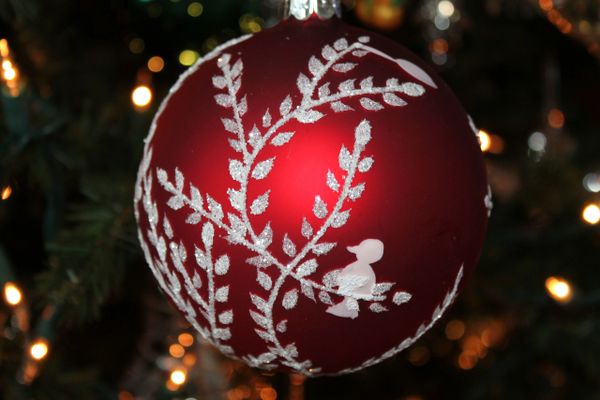 White Dove Christmas Ornaments 2021