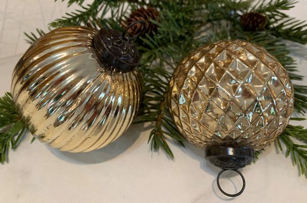 gold glass christmas ornaments