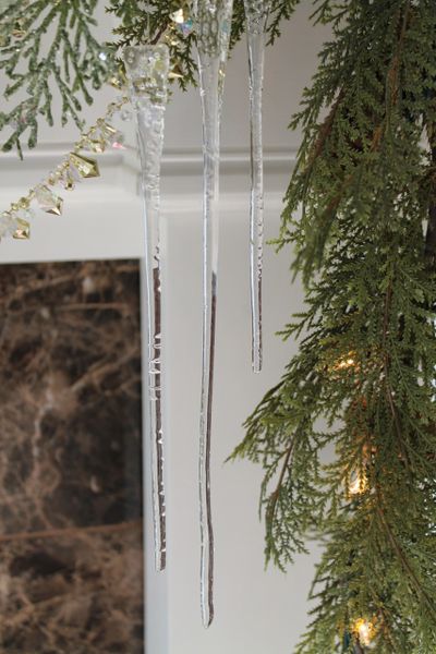 2" & 3" Clear Glass Icicles Christmas Holiday Ornaments 48 Qty 24 2" & 24 3"