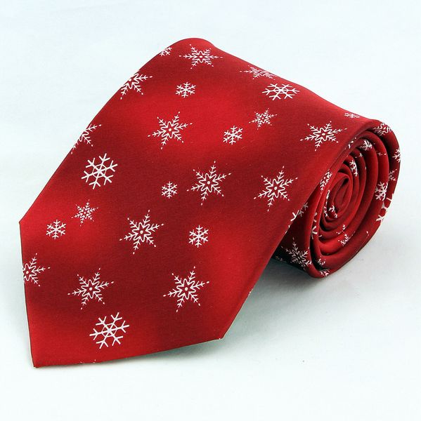 Snowflakes Christmas Holiday Silk Tie | Ties Just For You