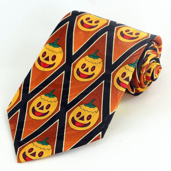 Pumpkin Diamonds Mens Necktie Novelty Halloween Orange Poly Tie | Ties ...