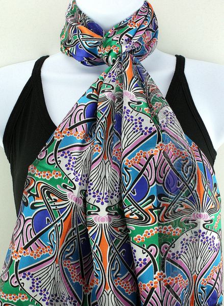 Art Nouveau Womens Scarf New Novelty Multi Color Ladies Scarves | Ties ...