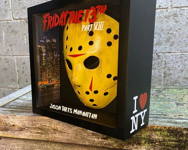 Friday the 13th Display Case Custom Collectible Jason Voorhees Mask Stand  Holder Horror Movie Prop Halloween 