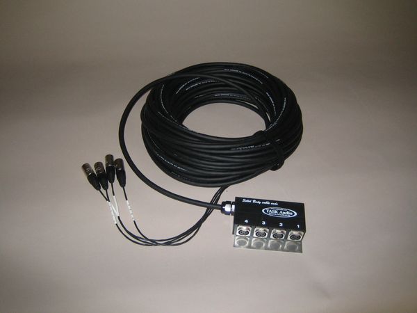 Task Audio 4-Channel 100' Snake XLR Neutrik Made in USA Baton Stage Theater Band