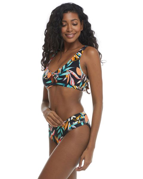 Body Glove Womens Hang Loose Gwen Bikini Top (Black/Multi)