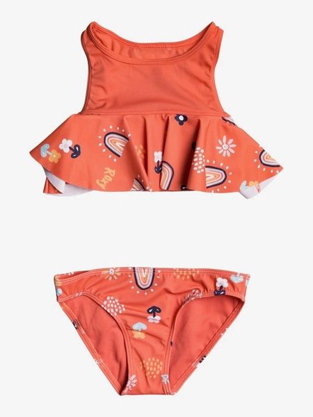 ROXY GIRLS 2-7 GIRLS 2-7 RAINBOW & SUN FLUTTER BIKINI SET