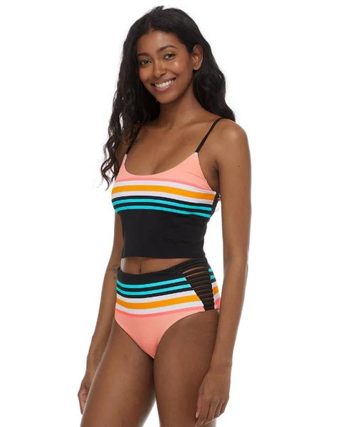 BODY GLOVE RIPTIDE NORAH SWIM CROP TOP - NIGHTLIFE