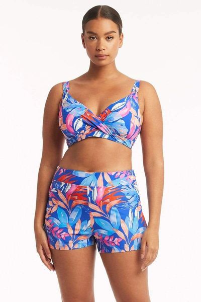 SEA LEVEL AUSTRALIA CABANA TWIST FRONT BRA DD/E CUP - COBALT