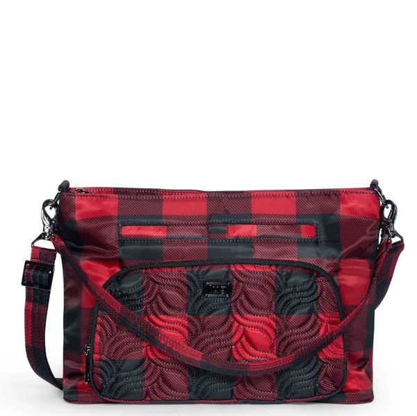 LUG SAMBA XL CONVERTIBLE CROSSBODY BAG BUFFALO CHECK RED