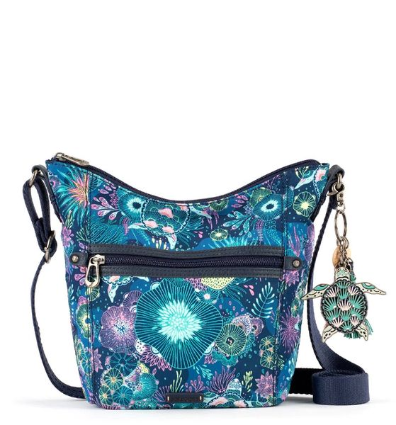 SAKROOTS SEQUOIA SMALL CROSSBODY ROYAL BLUE SEASCAPE