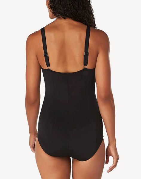 Speedo Womens Shirred Tank One Piece Black Just 1 More Bag Your