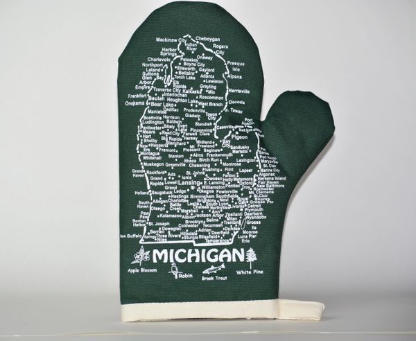 Wildflower - Green - Michigan Oven Mitt