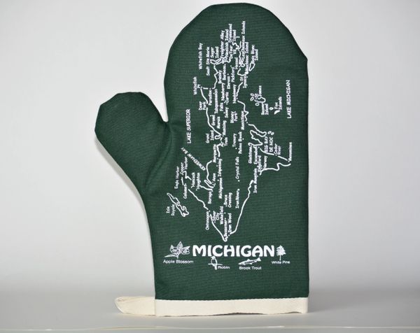 Wildflower - Green - Michigan Oven Mitt