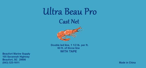 Beau Pro Heavyweight Taped Cast Net 5/8 Mesh